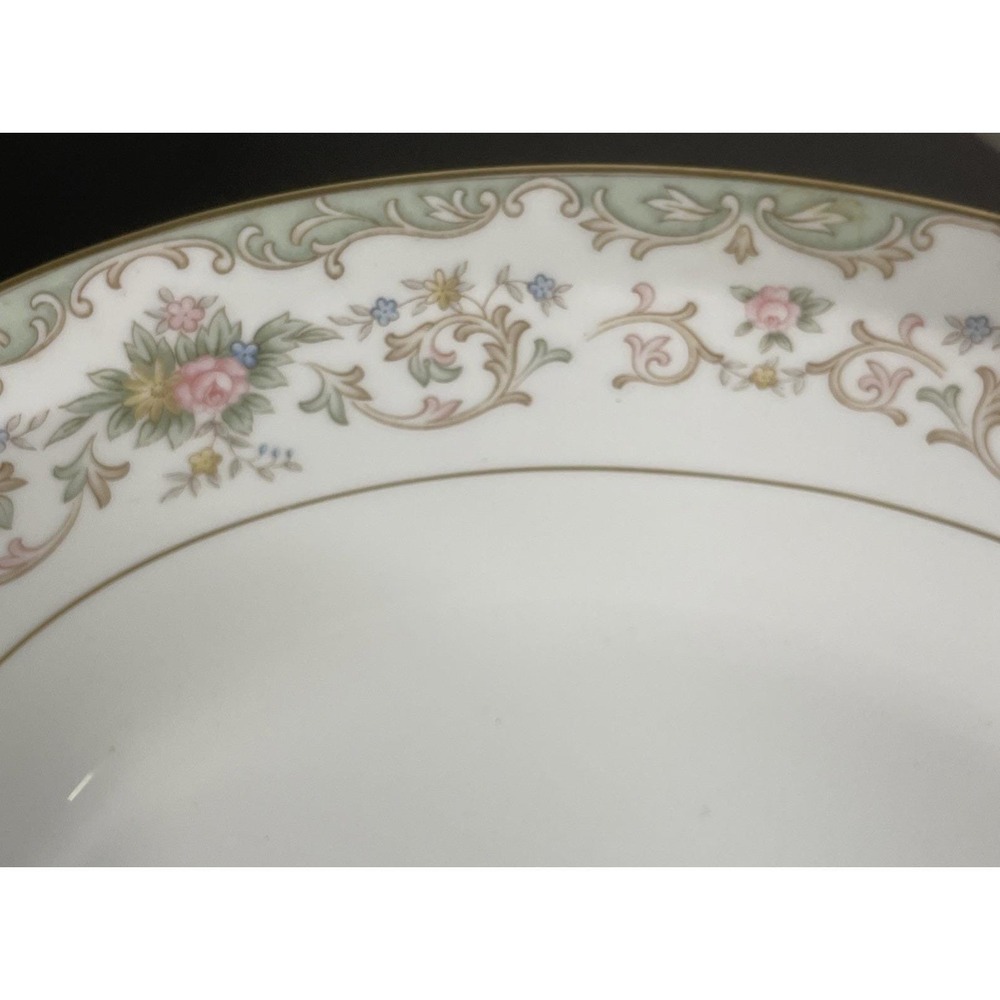 Vintage Shabby Chic Noritake China Oval Serving Bowl discontinued 5908 Flowers - Picture 6 of 12